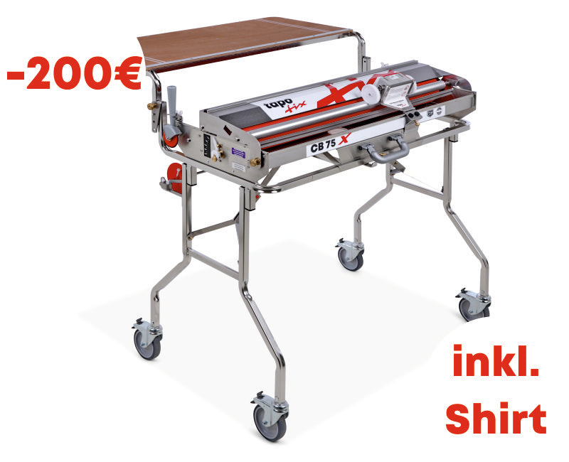 Komplettset Tapeziergerät CB 75 X, CB Meterzähler, Geräte-Tisch 75